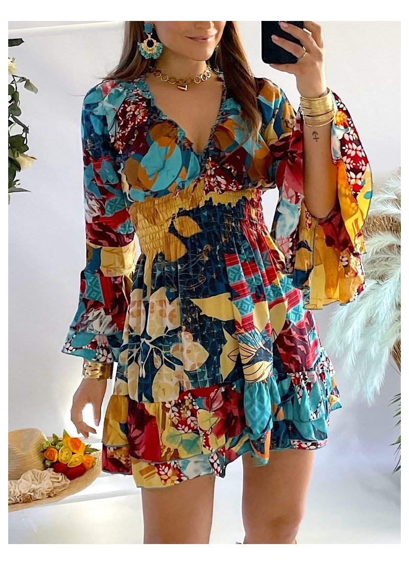 Vestido Capri multicolor Trilce