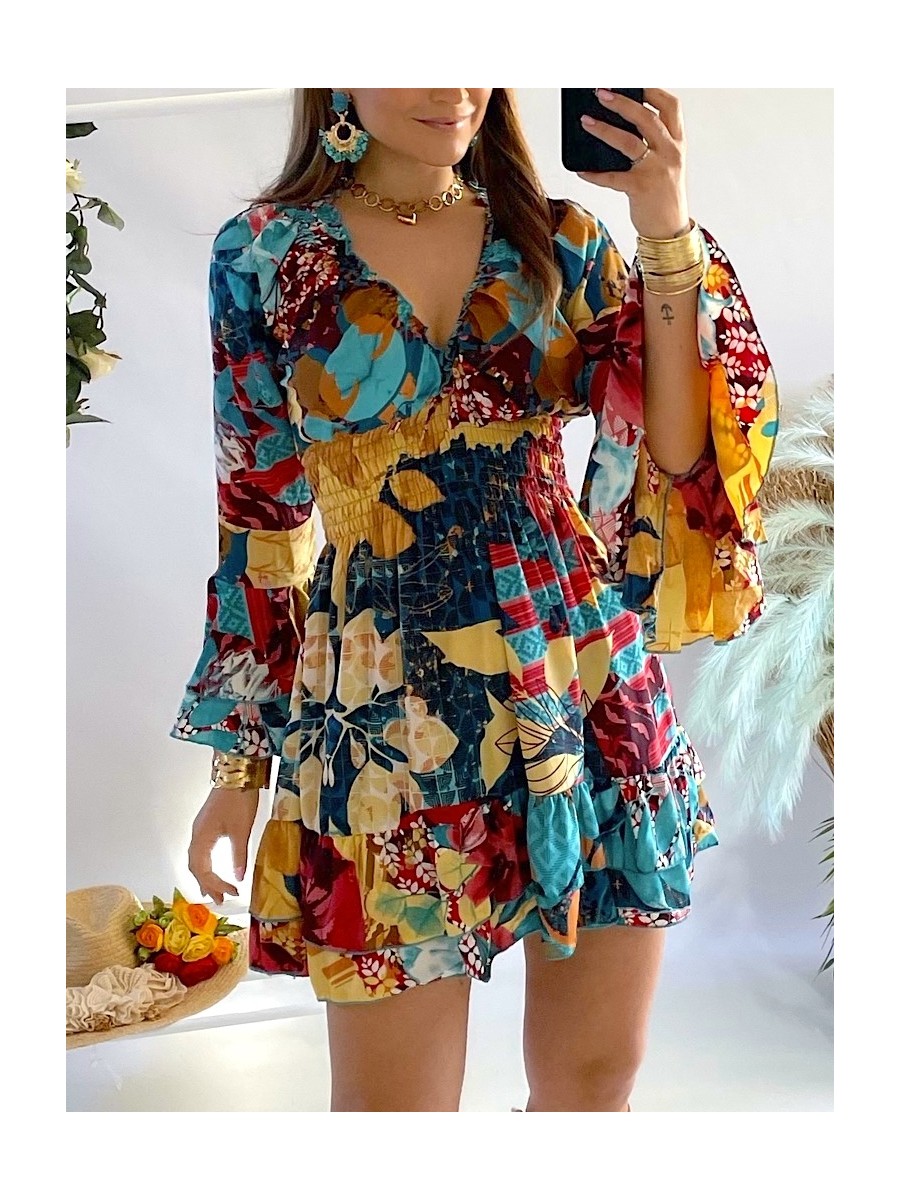 Vestido Capri multicolor Trilce