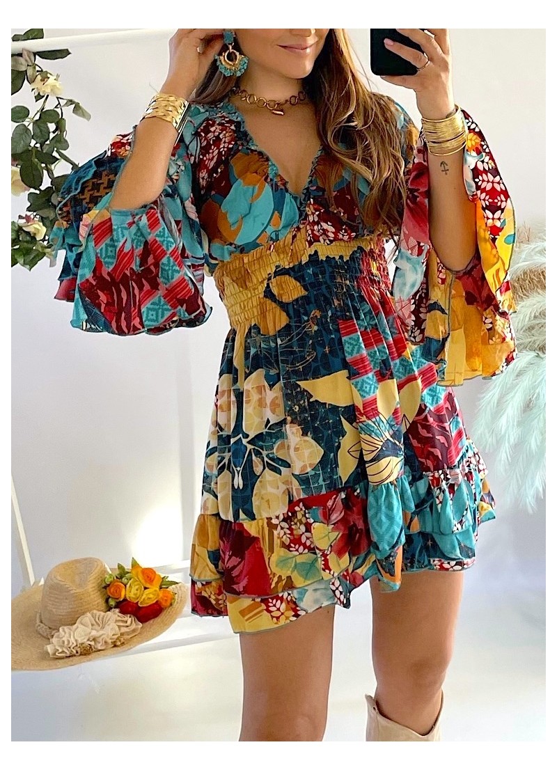 Vestido Capri multicolor Trilce