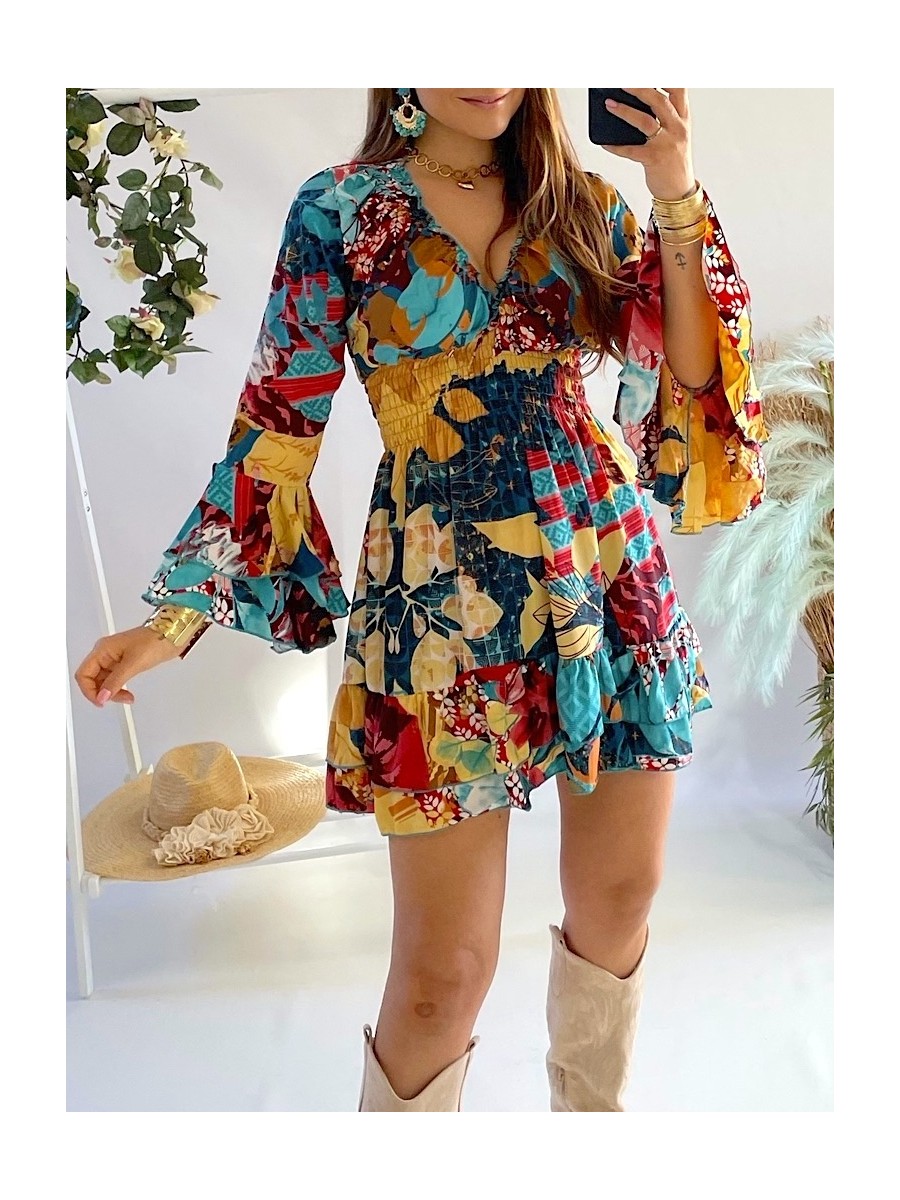 Vestido Capri multicolor Trilce