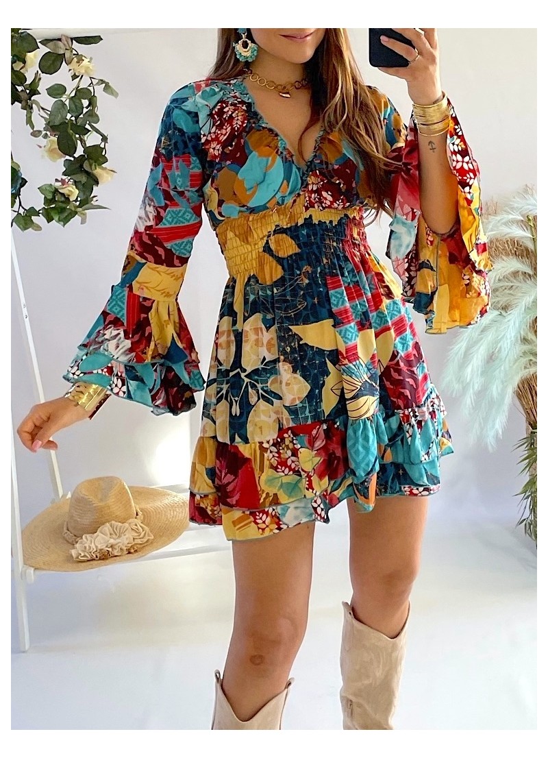 Vestido Capri multicolor Trilce