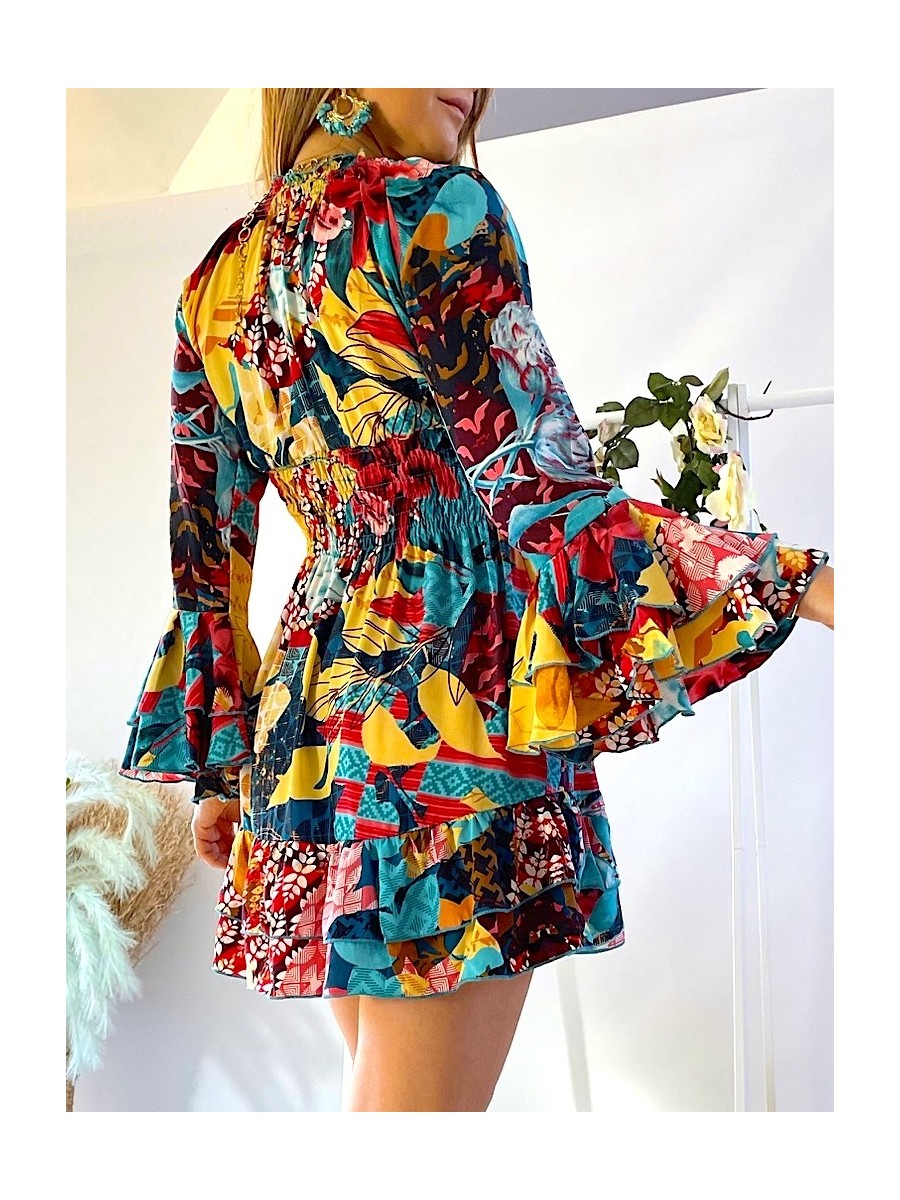 Vestido Capri multicolor Trilce