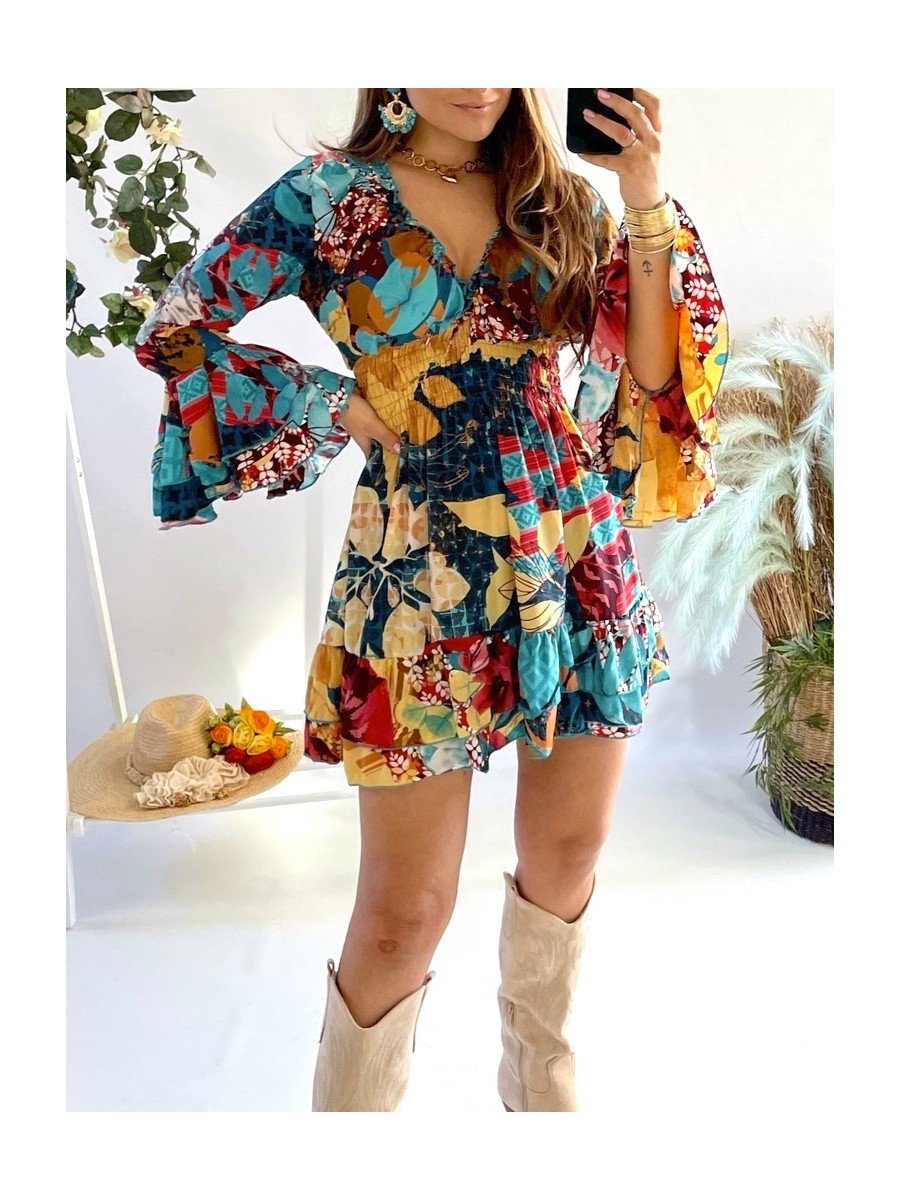 Vestido Capri multicolor Trilce