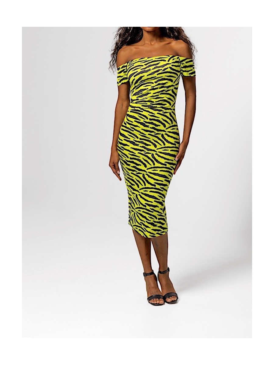 Vestido escote Bardot Lolina