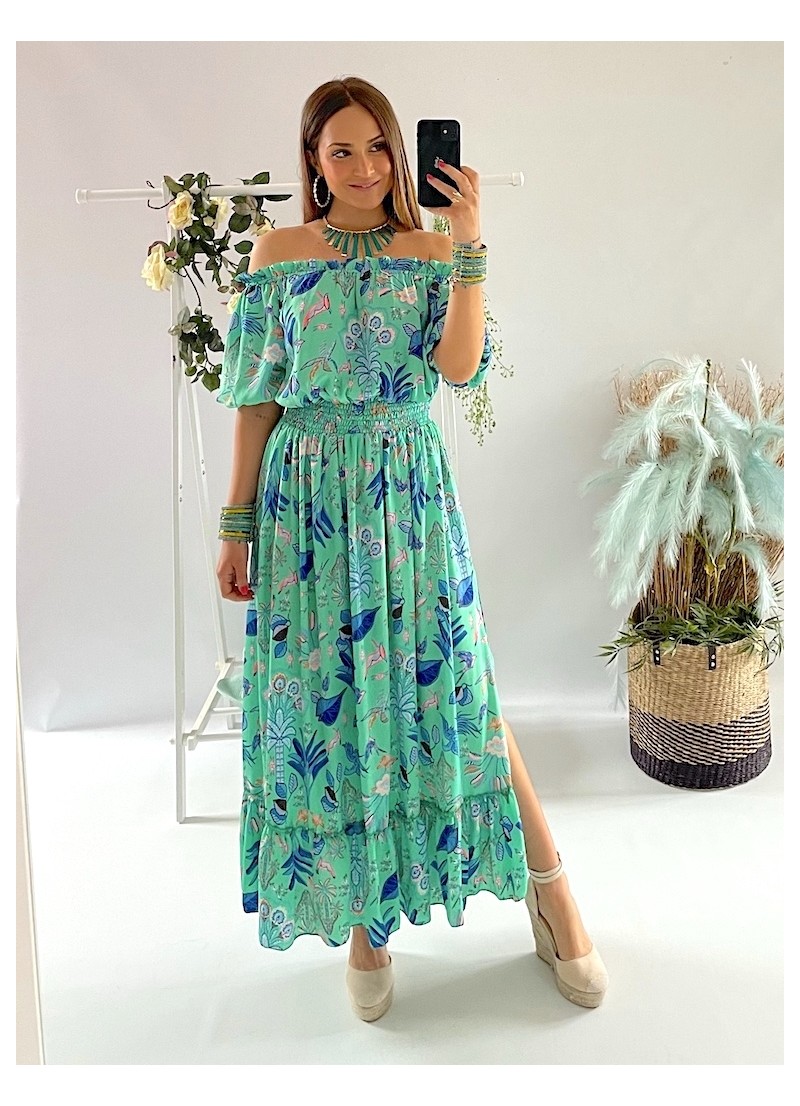 Vestido Mexico verde Trilce