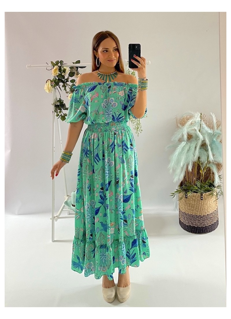 Vestido Mexico verde Trilce