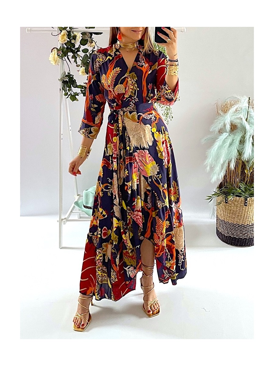 Vestido Kiara fondo azul noche