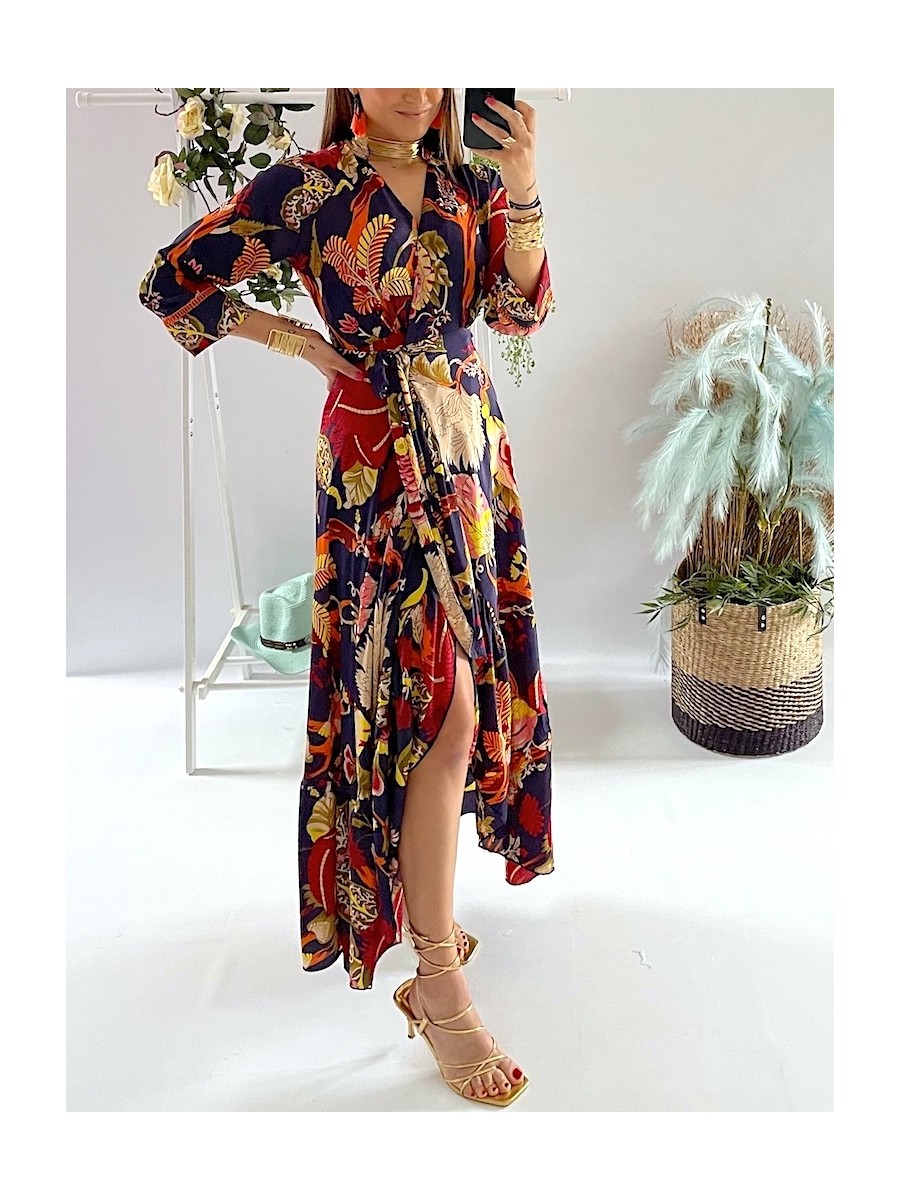 Vestido Kiara fondo azul noche