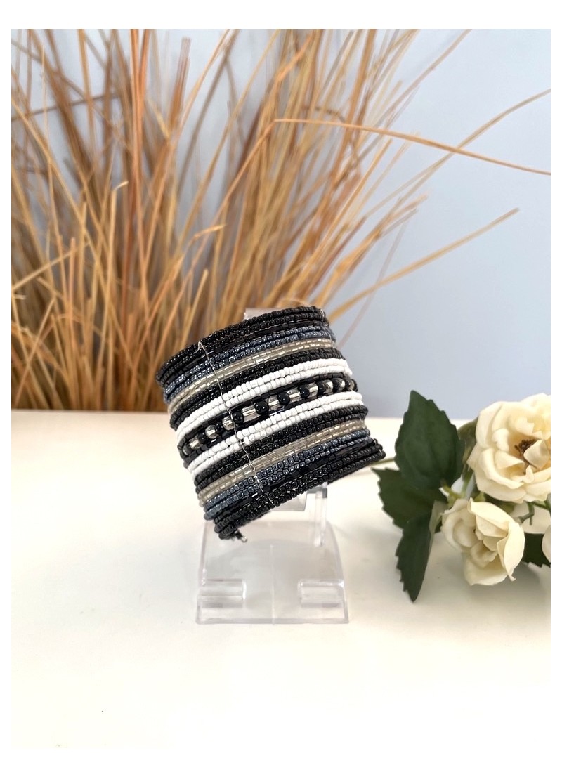 Pulsera Lima negra y blanca