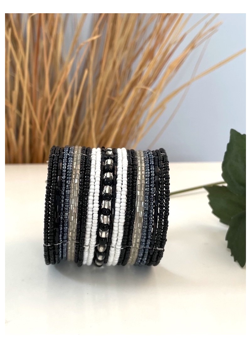 Pulsera Lima negra y blanca