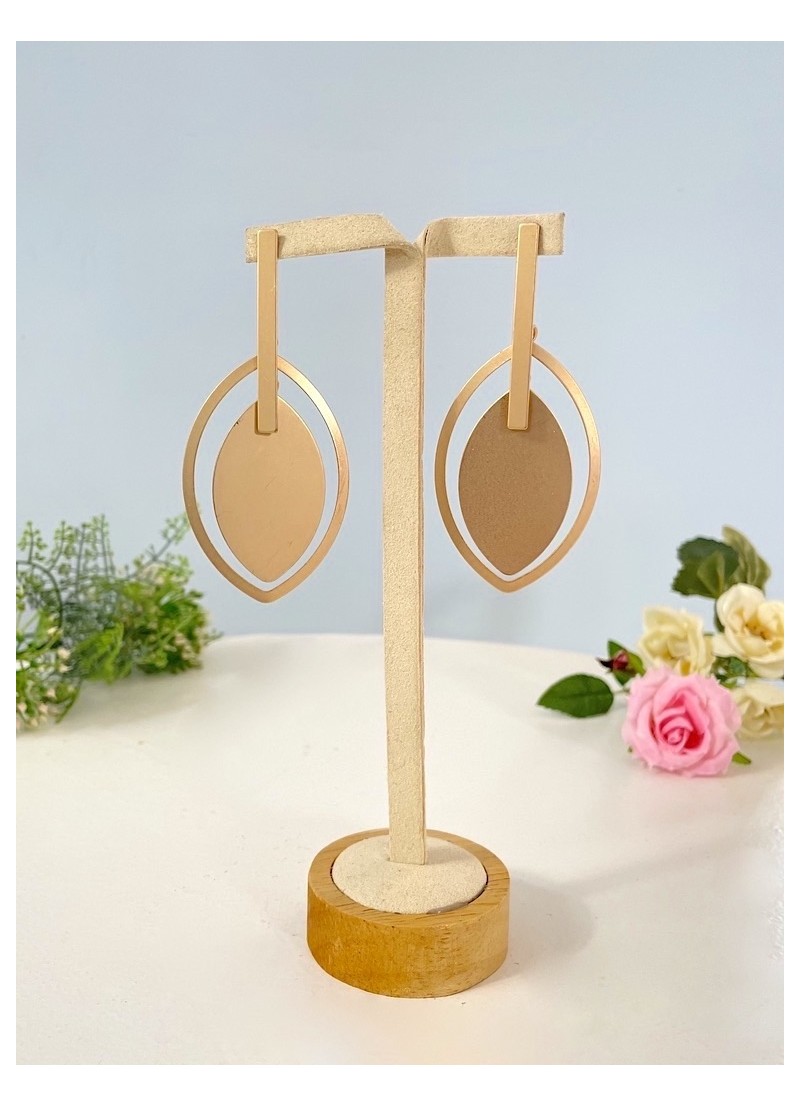 Pendientes dorado mate