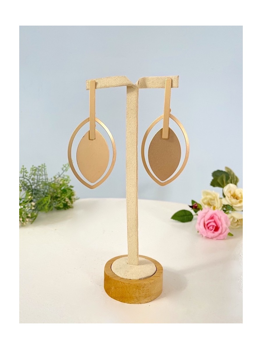 Pendientes dorado mate