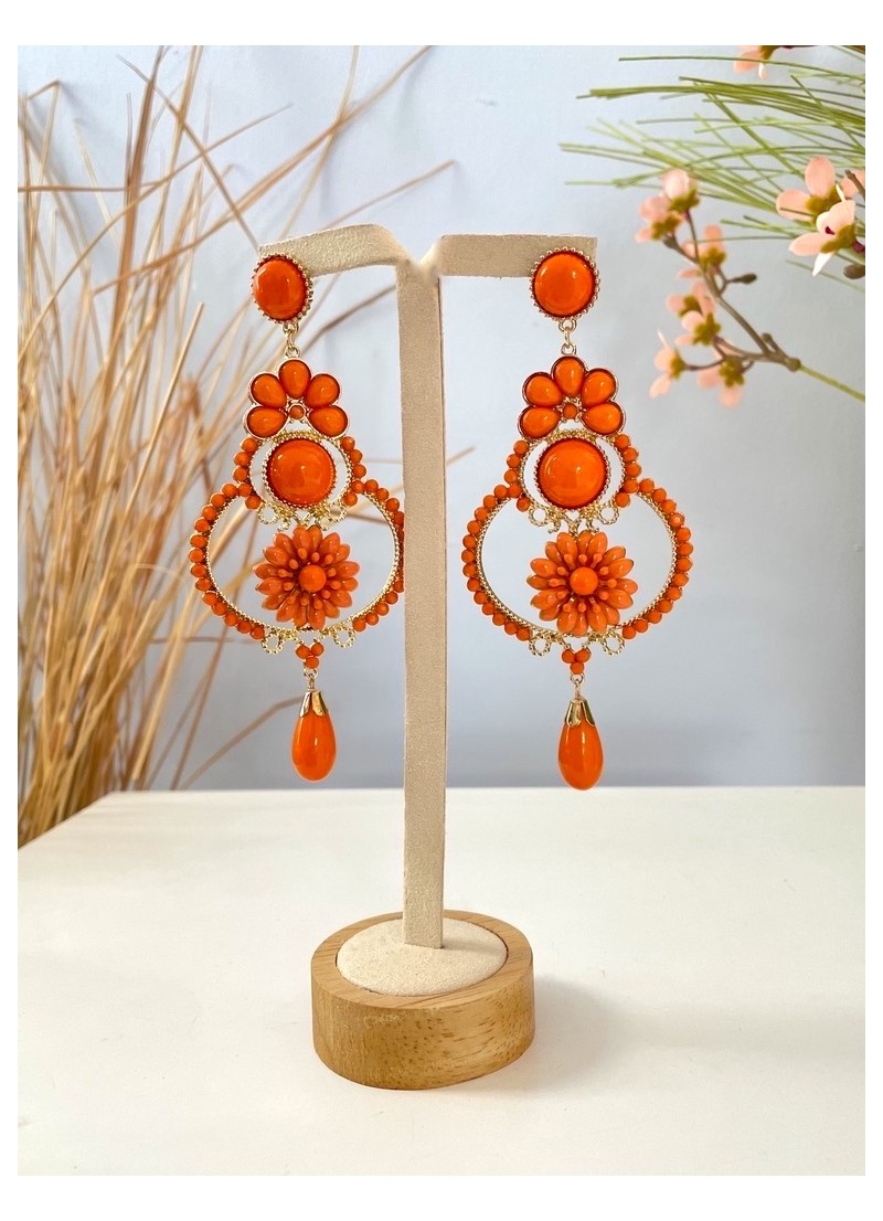 Pendientes Arabesco naranjas