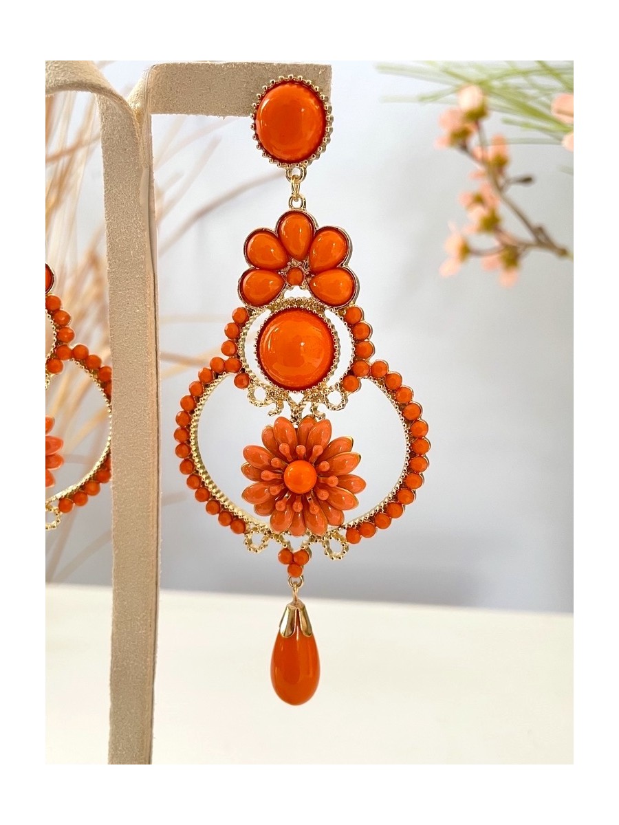 Pendientes Arabesco naranjas
