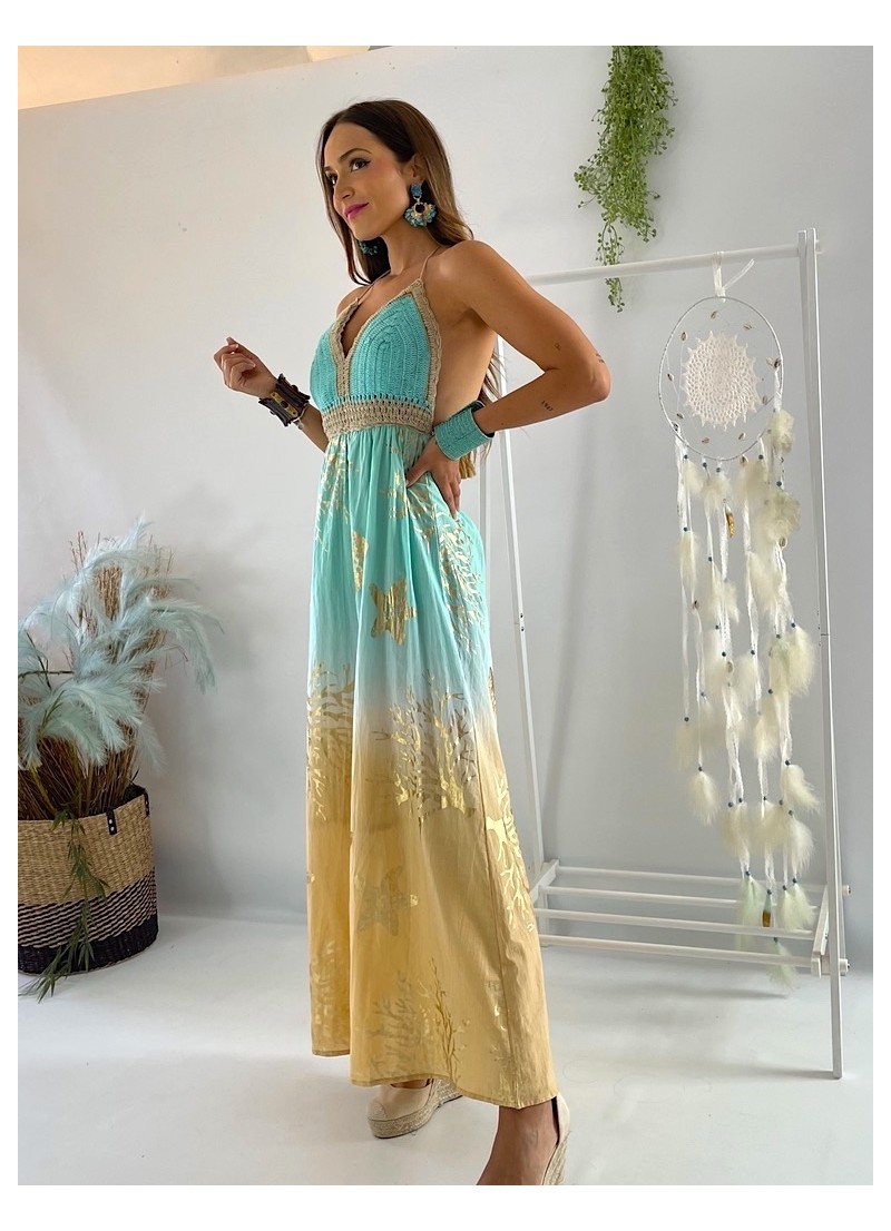 Vestido Mallorca Trilce aguamarina
