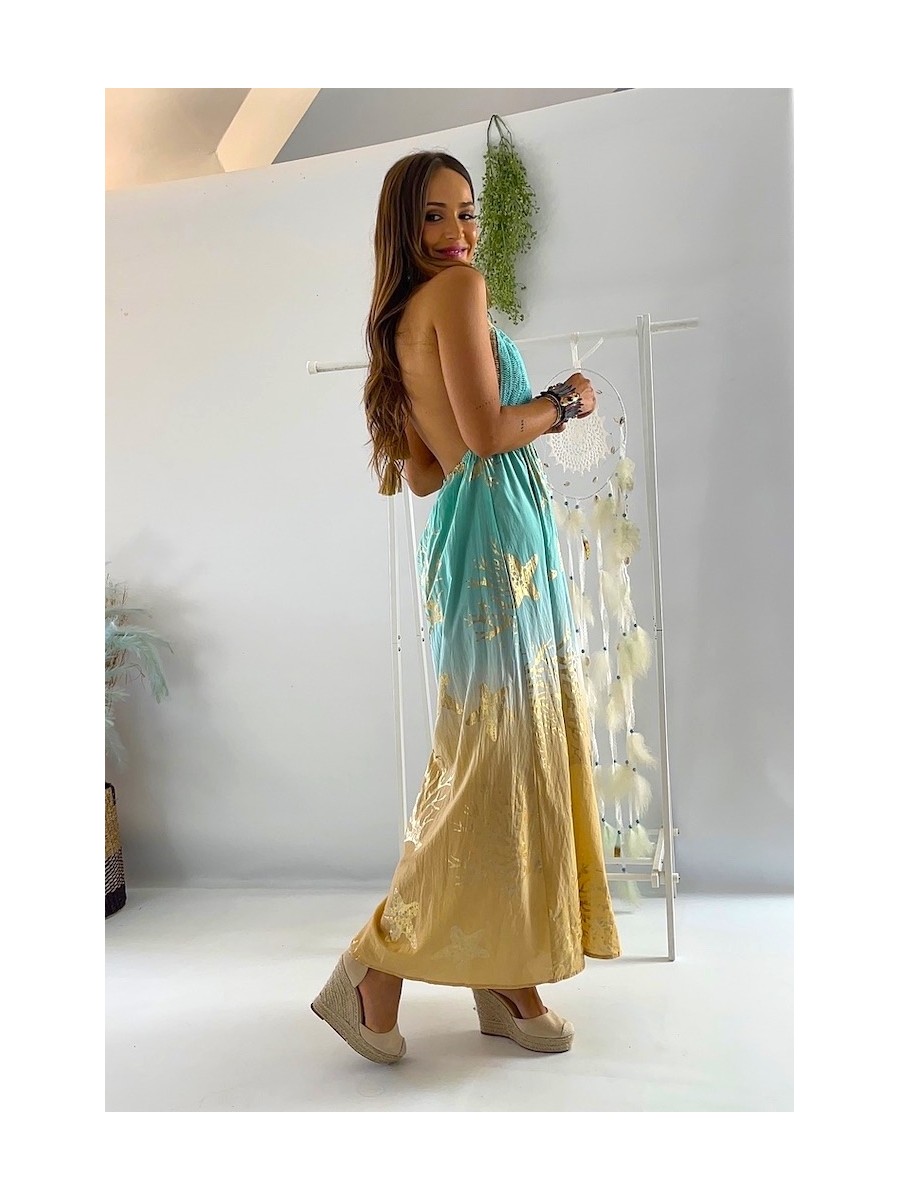 Vestido Mallorca Trilce aguamarina