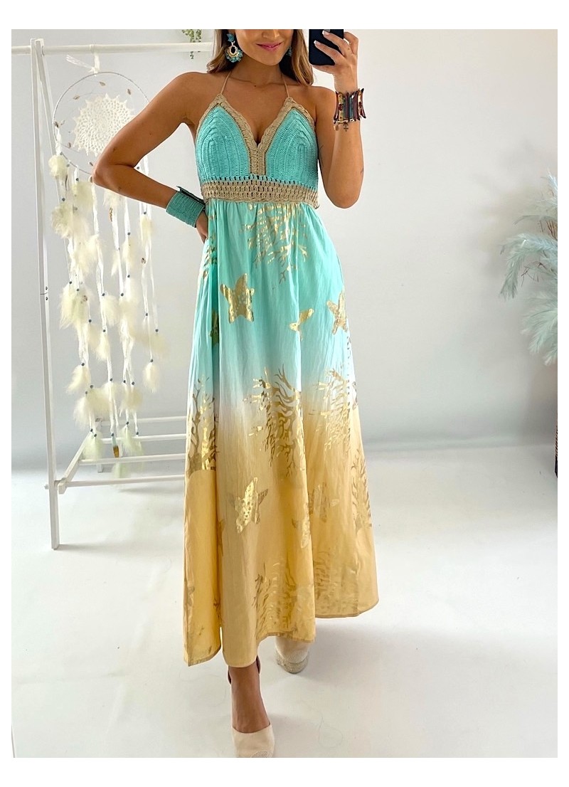 Vestido Mallorca Trilce aguamarina