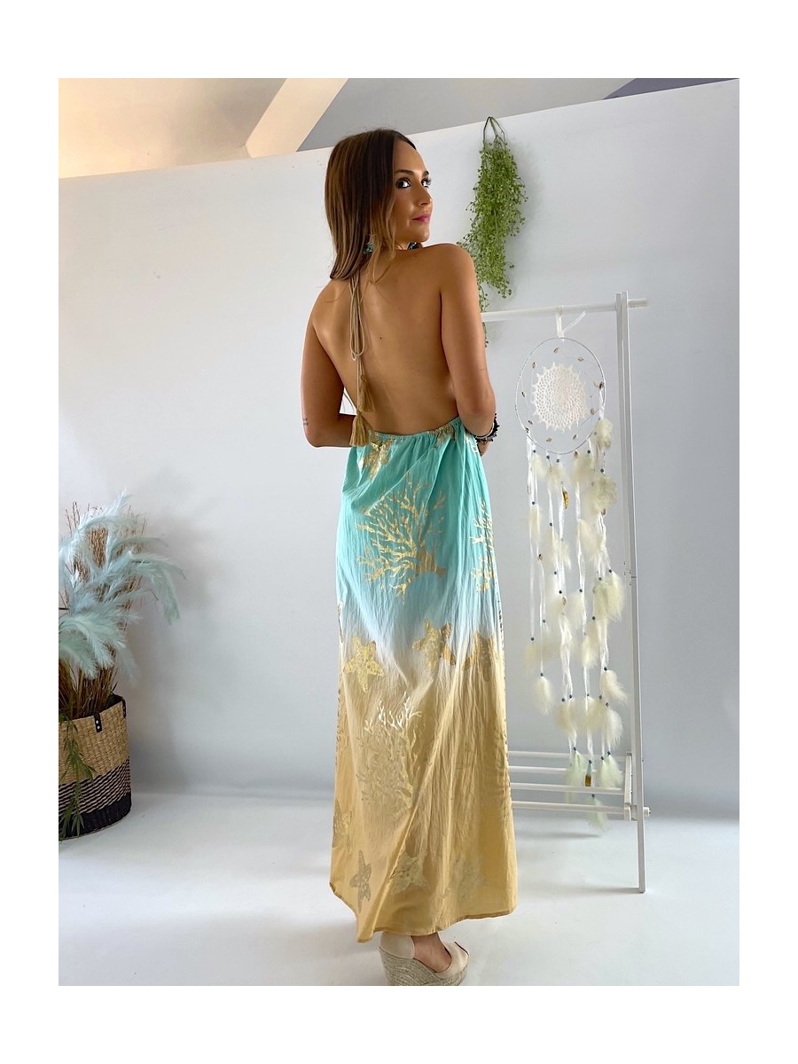 Vestido Mallorca Trilce aguamarina