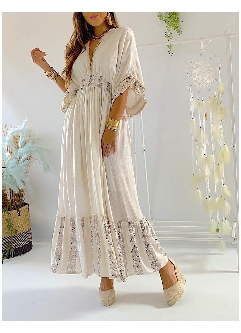 Vestido Atenea Trilce blanco roto