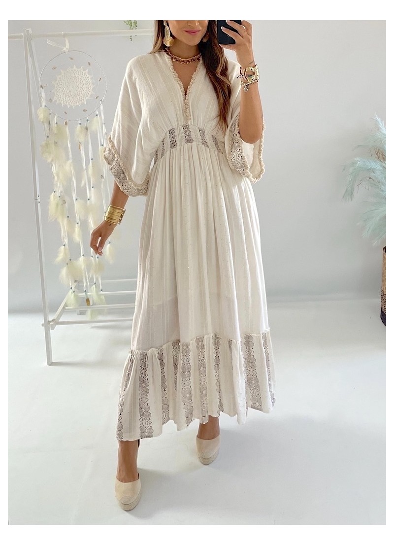 Vestido Atenea Trilce blanco roto