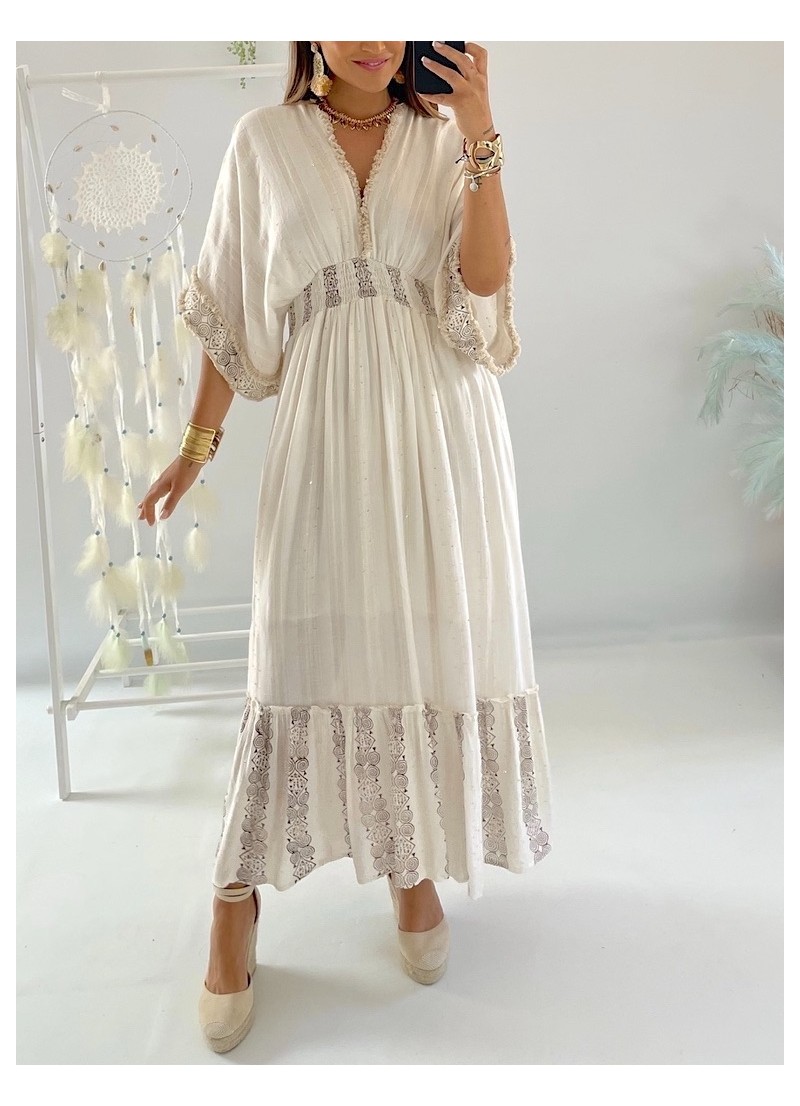 Vestido Atenea Trilce blanco roto