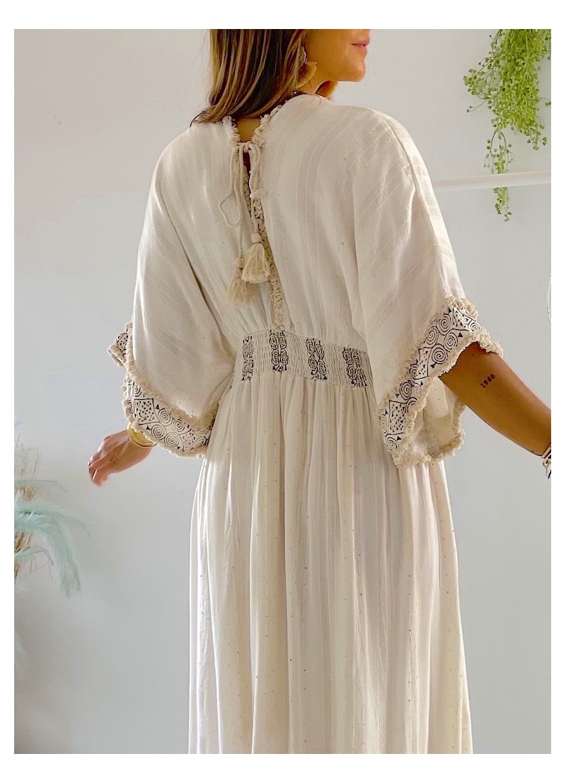 Vestido Atenea Trilce blanco roto