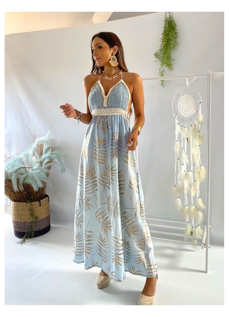 Vestido Mallorca Trilce celeste