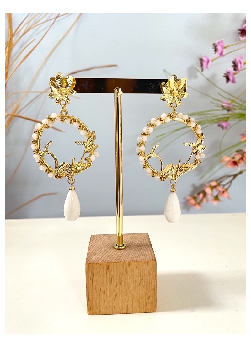 Pendientes Naya blancos