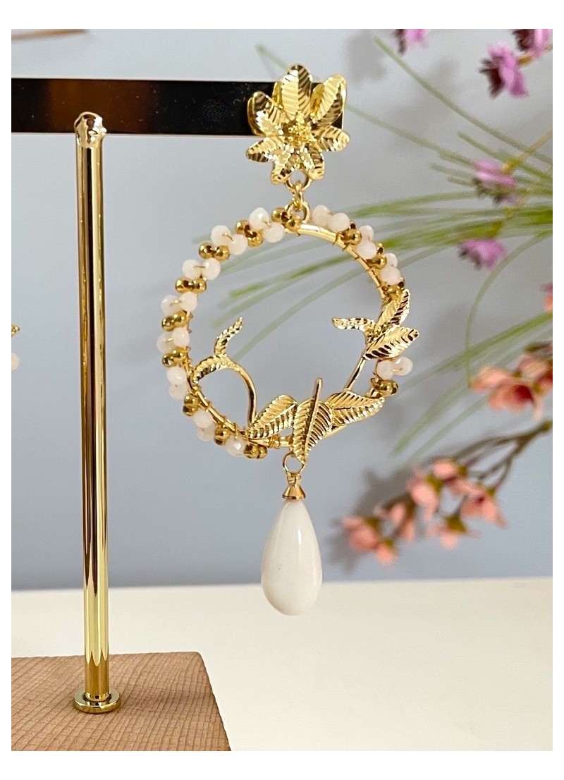 Pendientes Naya blancos