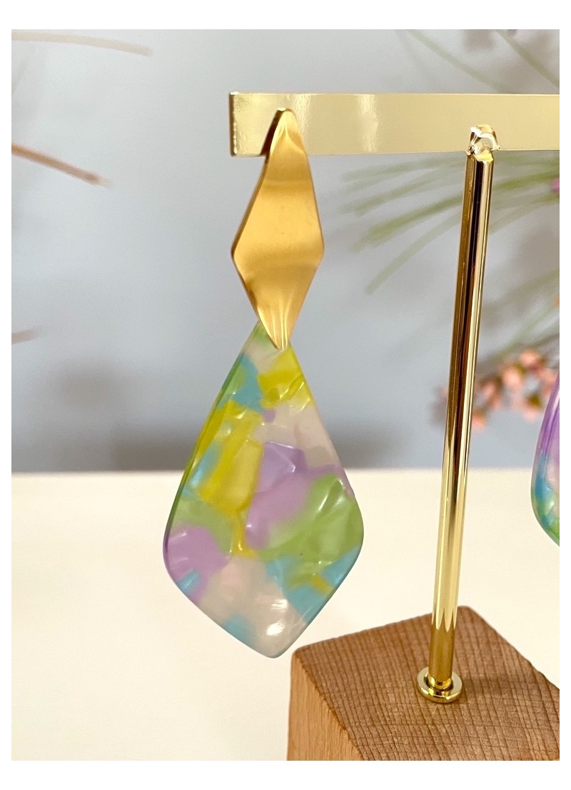 Pendientes Rombos multicolor