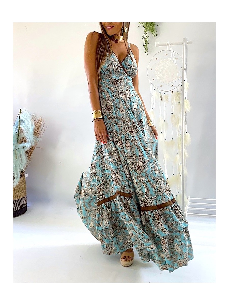 Vestido Camelia azul Trilce