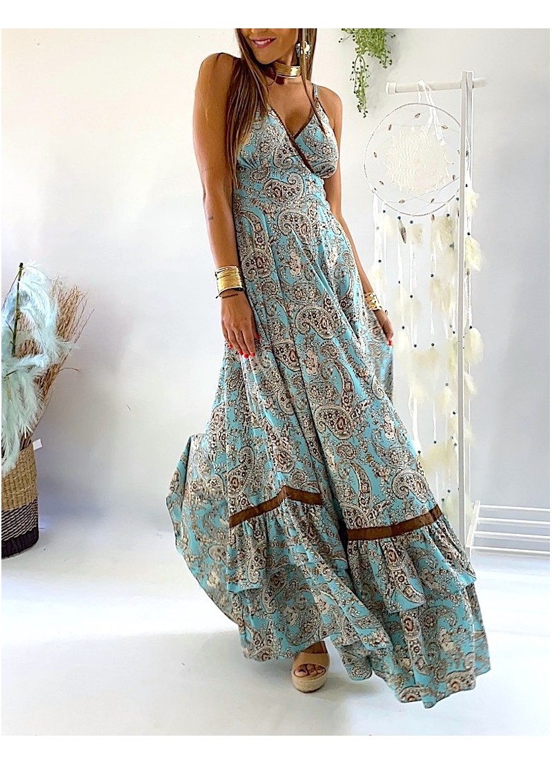 Vestido Camelia azul Trilce