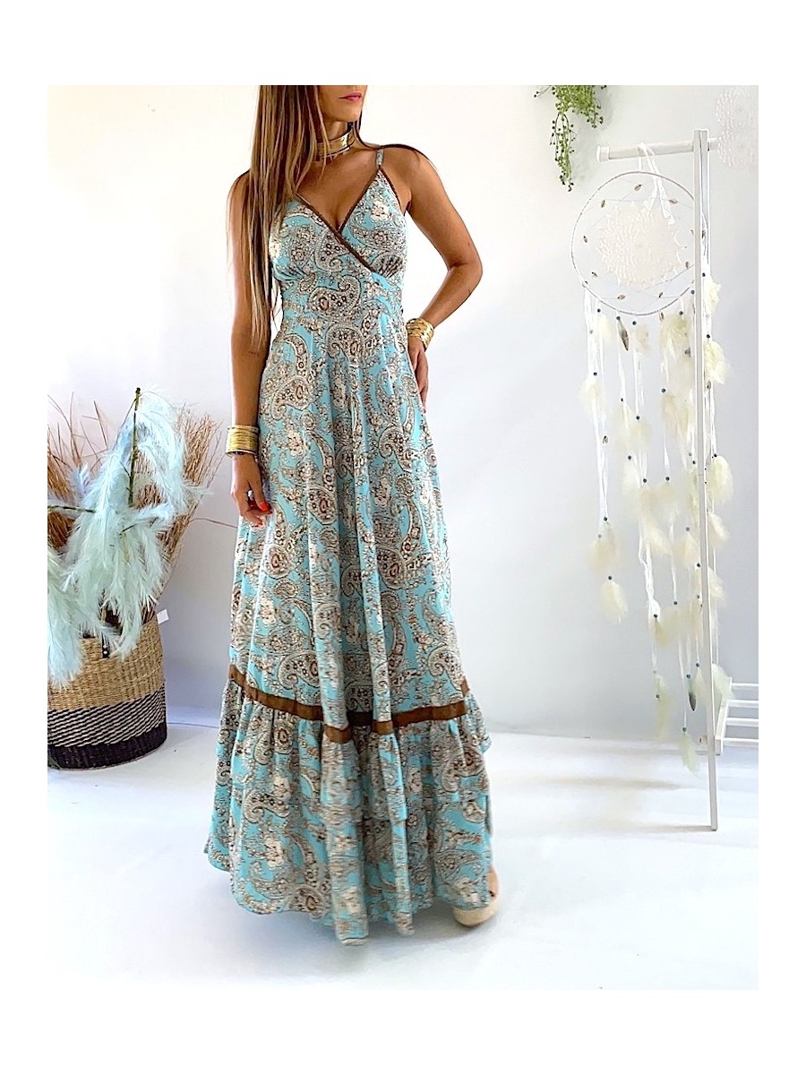 Vestido Camelia azul Trilce