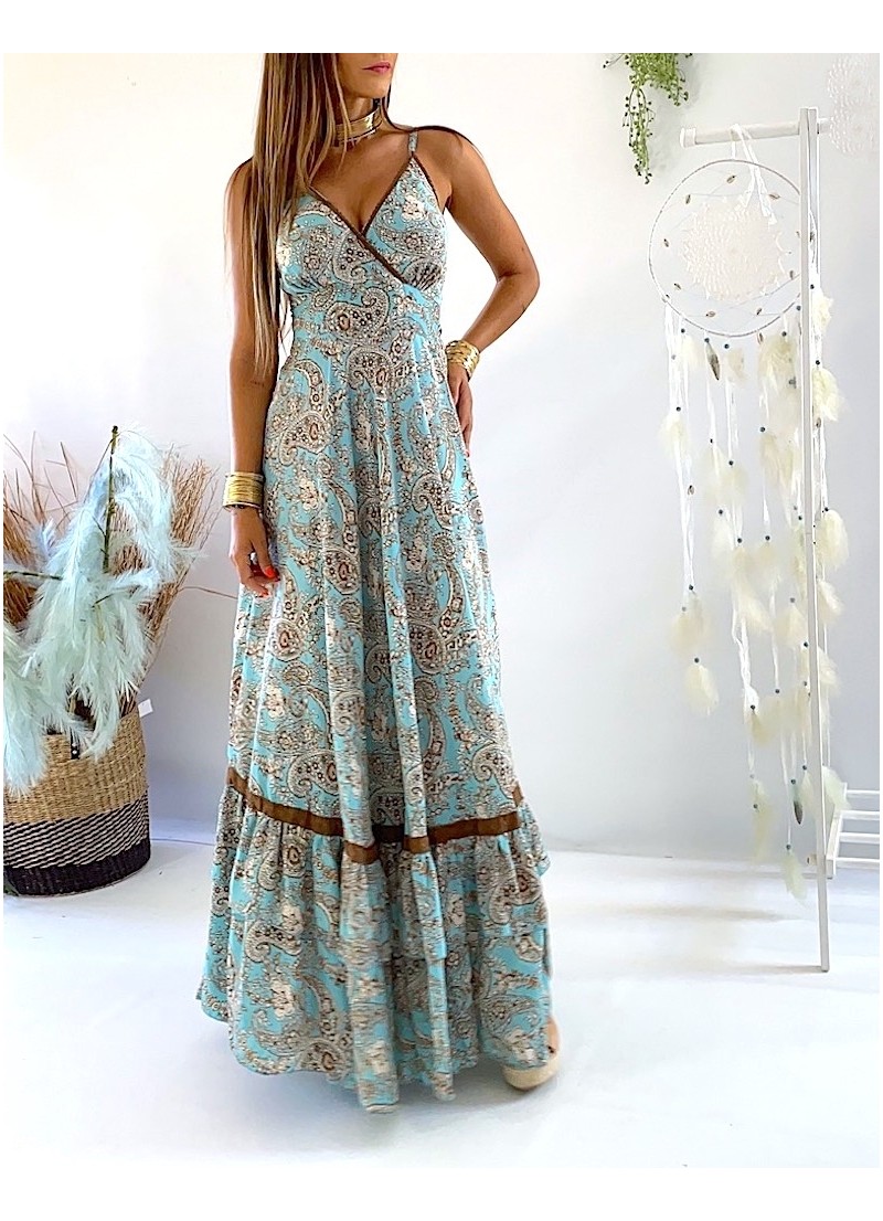 Vestido Camelia azul Trilce