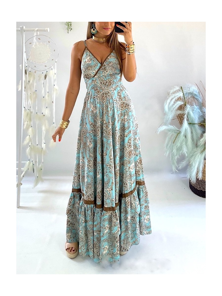 Vestido Camelia azul Trilce