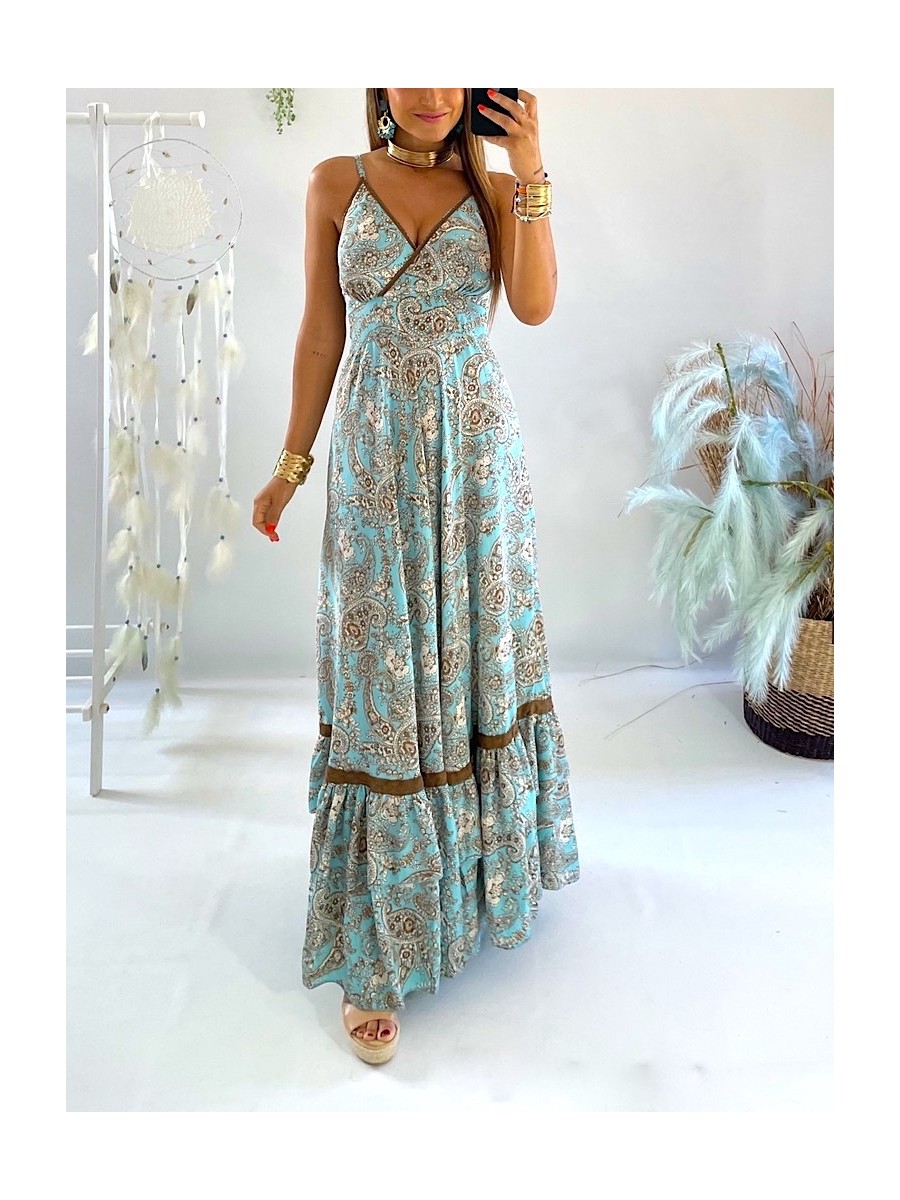 Vestido Camelia azul Trilce