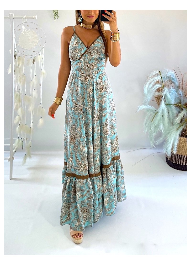 Vestido Camelia azul Trilce
