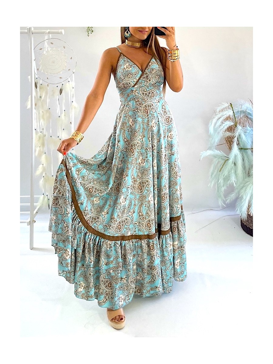 Vestido Camelia azul Trilce