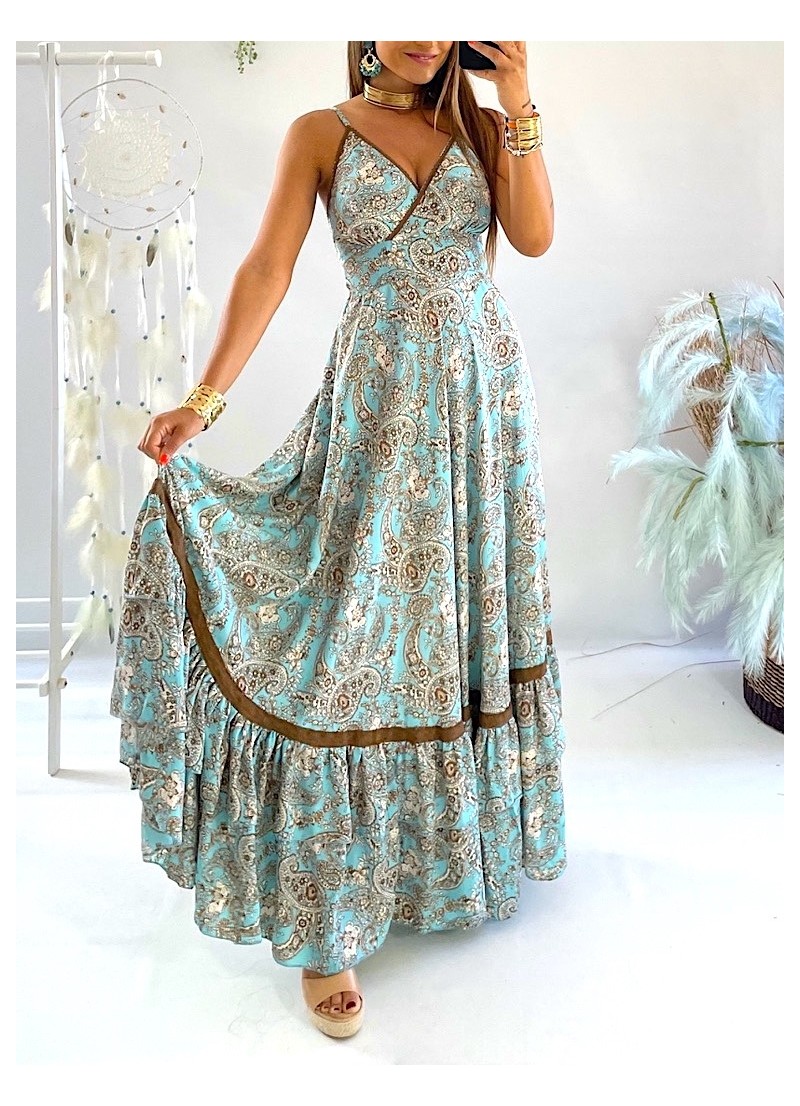 Vestido Camelia azul Trilce