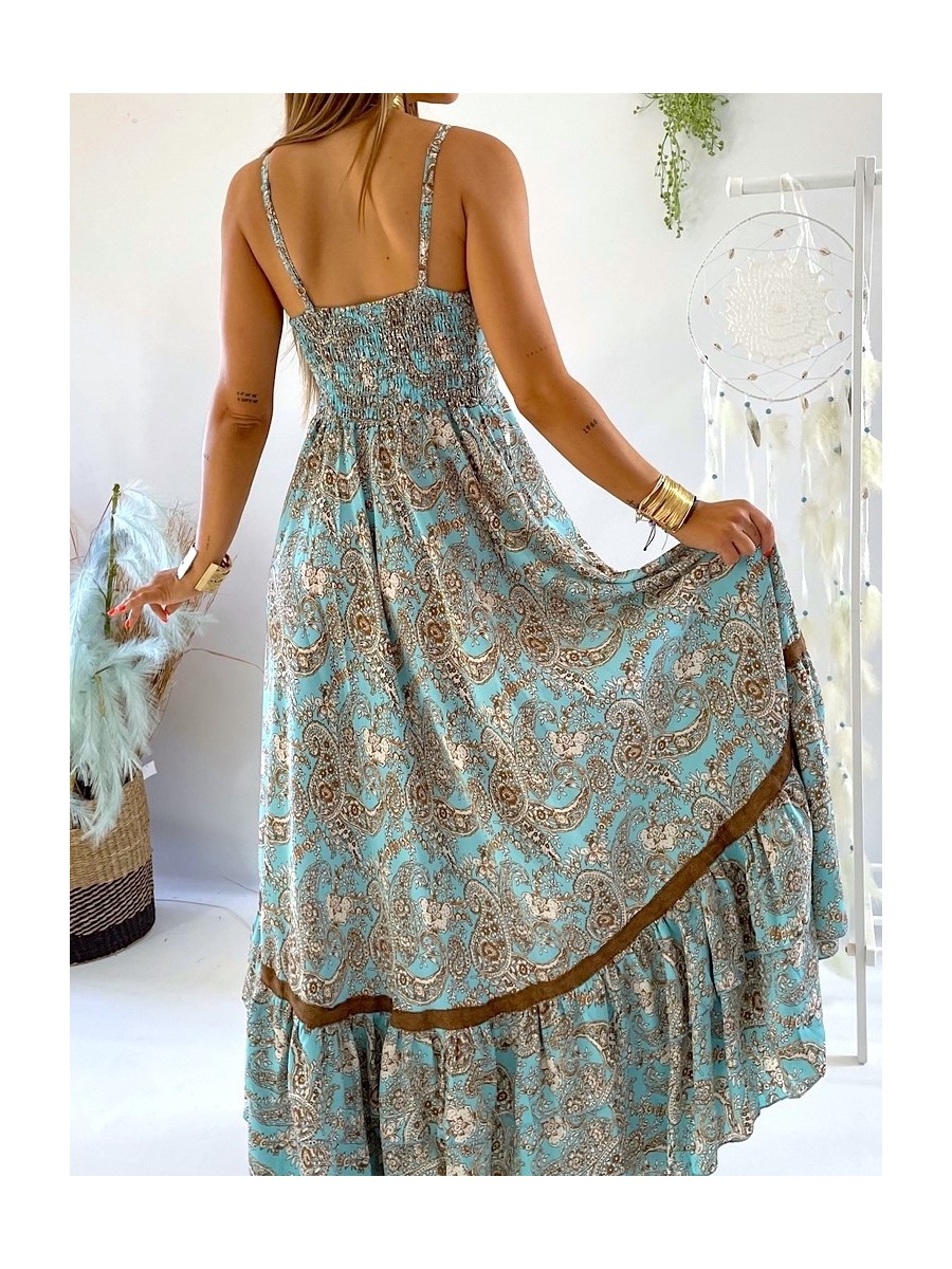 Vestido Camelia azul Trilce