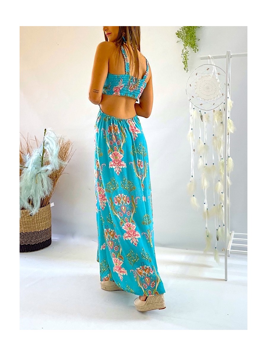 Vestido trikini Luna turquesa