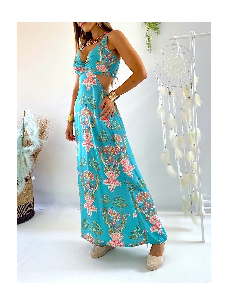 Vestido trikini Luna turquesa
