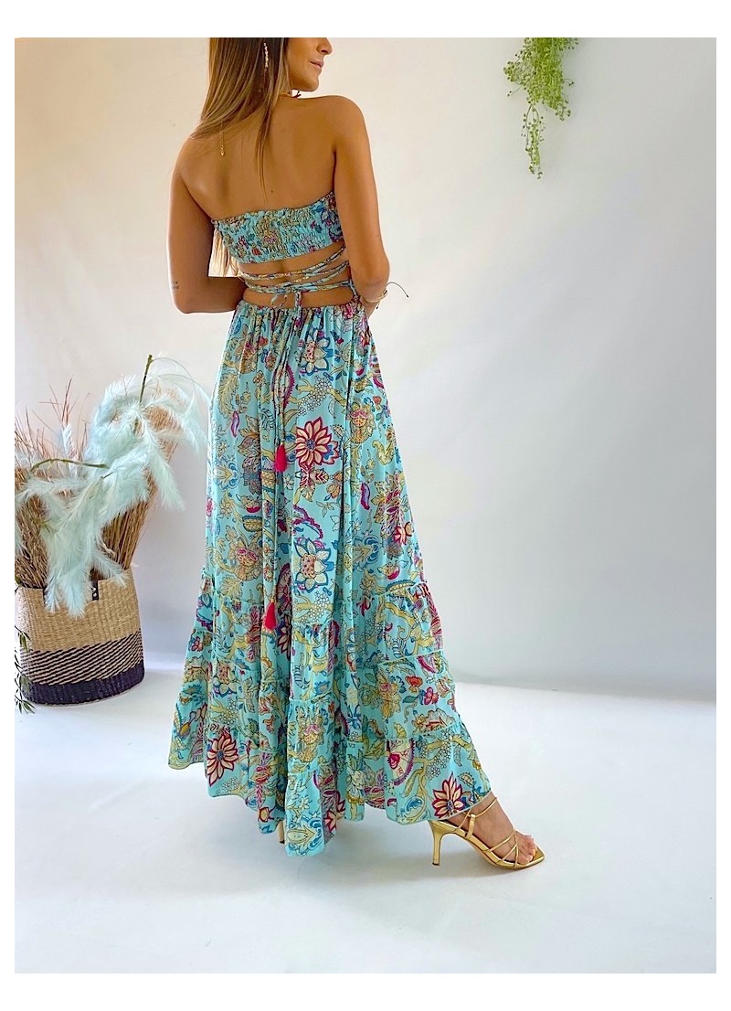 Vestido Evelyn azul aguamarina