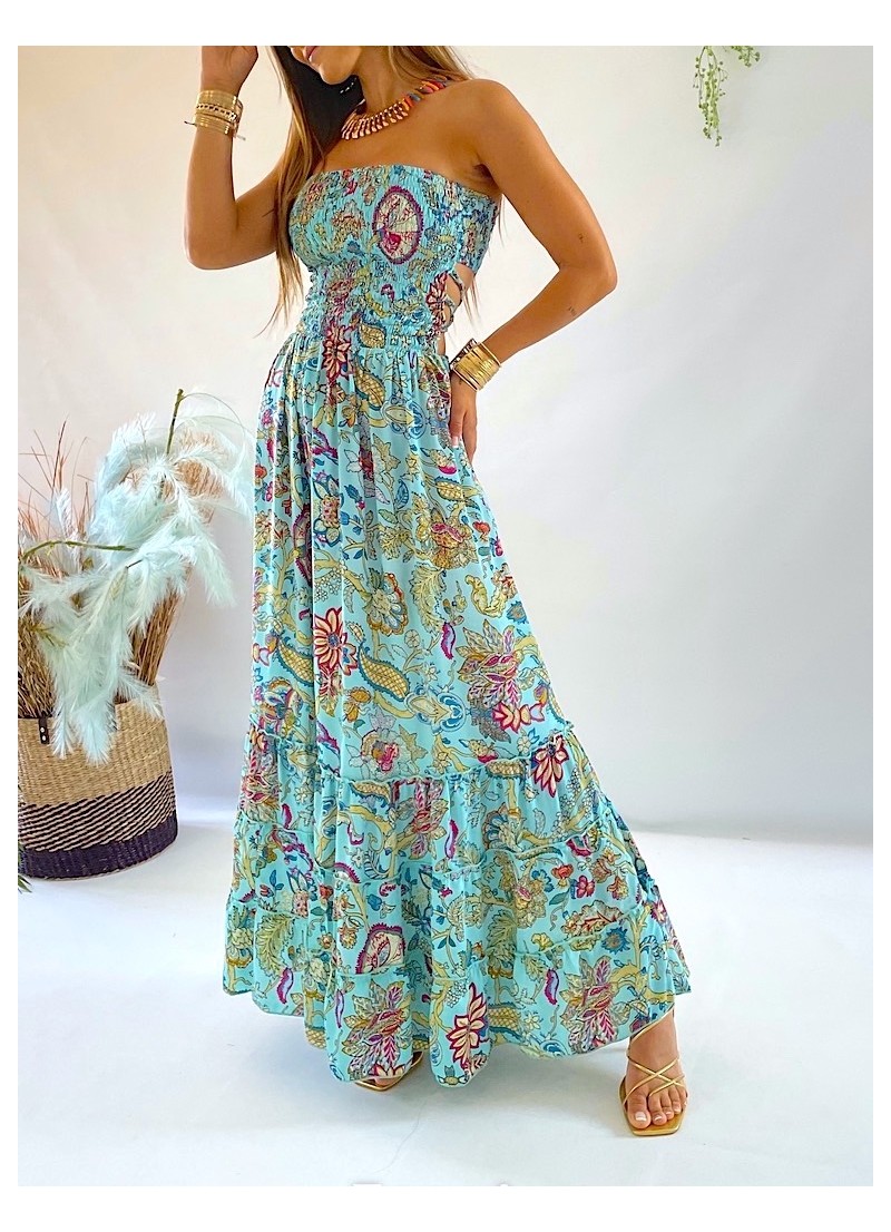 Vestido Evelyn azul aguamarina