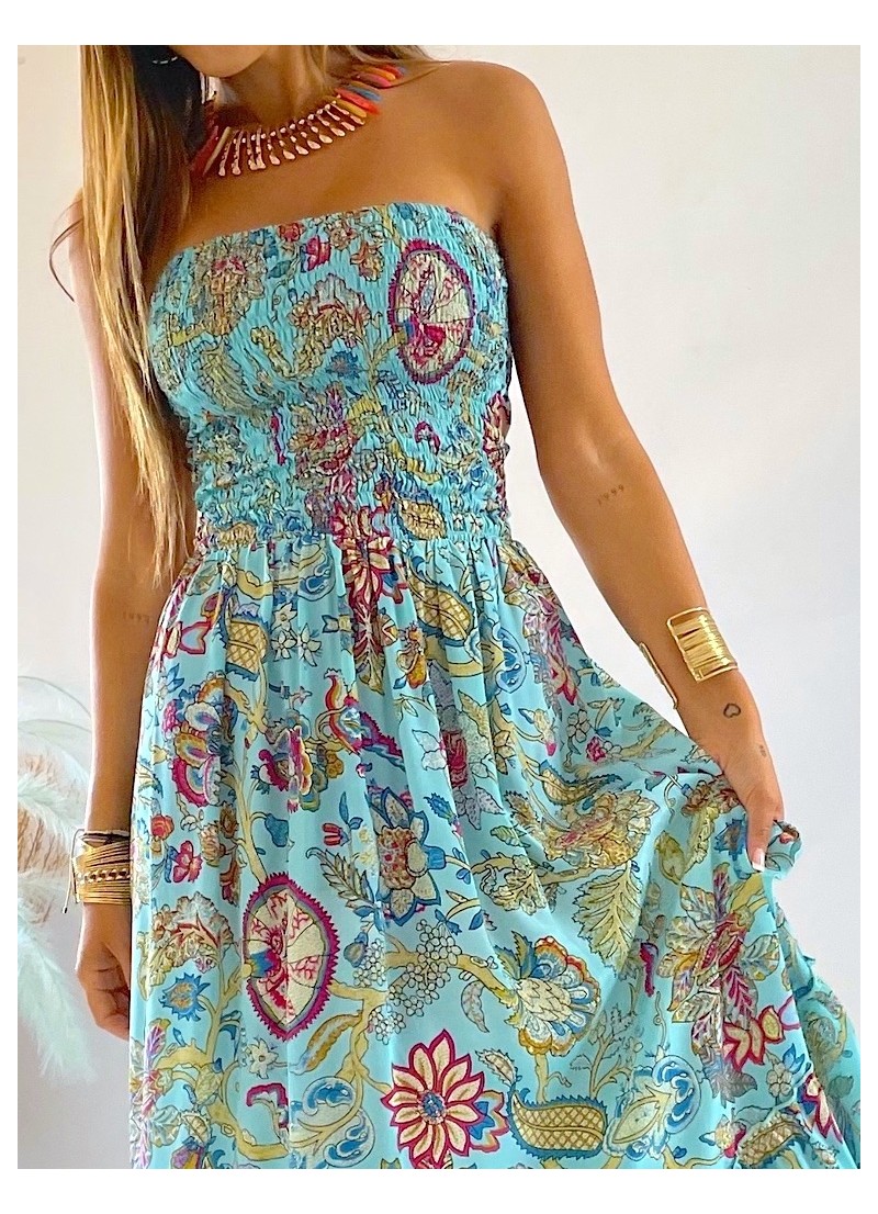 Vestido Evelyn azul aguamarina