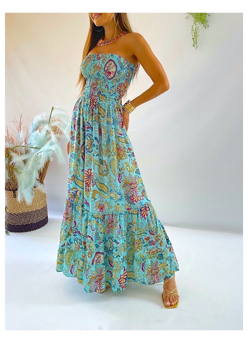 Vestido Evelyn azul aguamarina