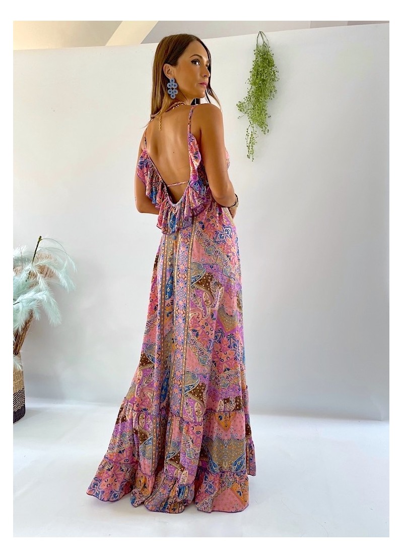 Vestido Indiana malvas