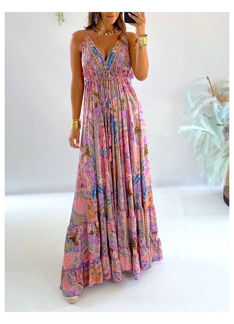 Vestido Indiana malvas