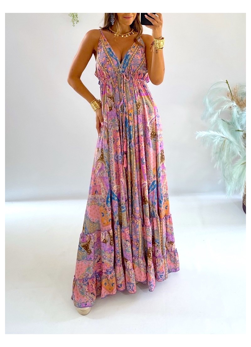 Vestido Indiana malvas