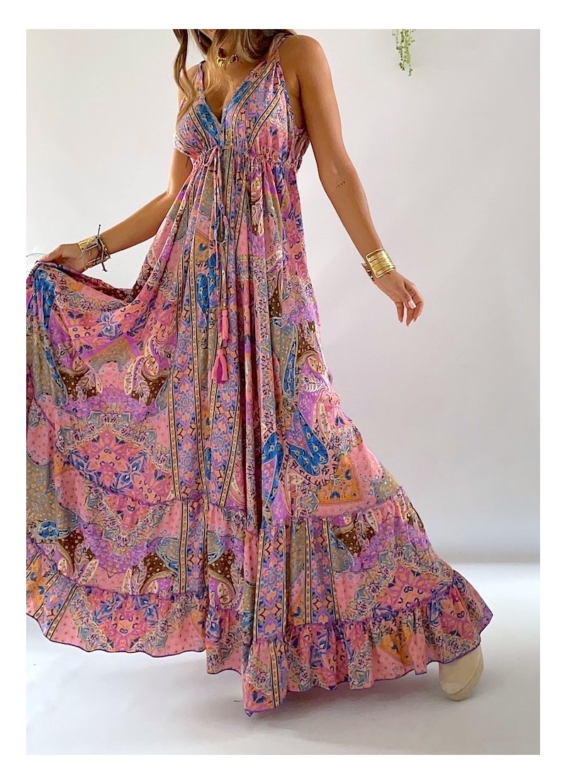 Vestido Indiana malvas